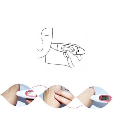 Mikinona 2pcs 3 1 Facial Moisture Oil Tester Digital Skin Analyzer Facial Water Analyzer Sensor White - Buy Online on GoSupps.com