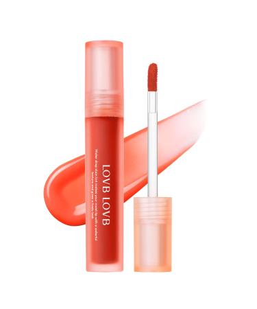 LOVB LOVB Water Drop Stain Tint 0.13 oz. | Liquid lip stain tint | Moisturizing lip tint | Lip makeup | Lightweight Longwear | Hydrated Lips (03 CORAL SHOWER)