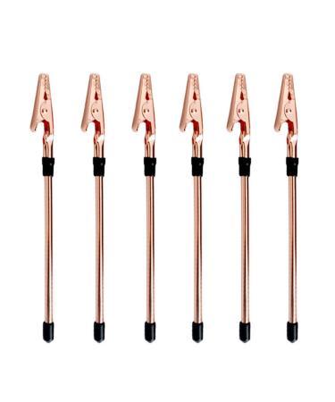 6PCS Bracelet Jewelry Helper Tool Metal Jewelry Wearing Aids Bracelet Clasp Helper Tool Assistance Tool for Necklace Watch Band Zippers (Rose Gold) 6Pcs Rose Gold