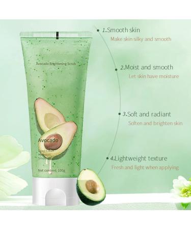 Buy Avocado Facial Scrub - Exfoliating Cream for Face & Body Cleanses Pores & Moisturizes Removes Dead Skin - Buy Online on GoSupps.com