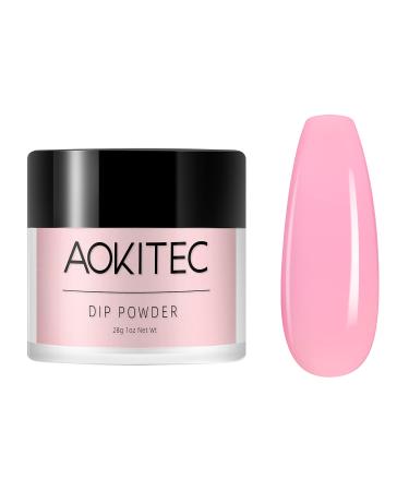 Shop Aokitec Dipping Powder Nails Set - 28g Pink French Nail Art for Salon & DIY Manicure - International Shipping Available - Buy Online on GoSupps.com