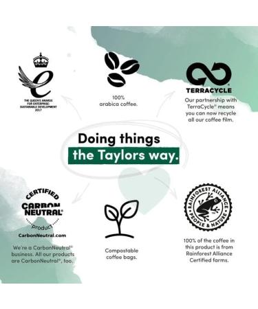 Taylors of Harrogate Rich Italian Ground Coffee Bags - 80 Enveloped Bags - Buy Online on GoSupps.com