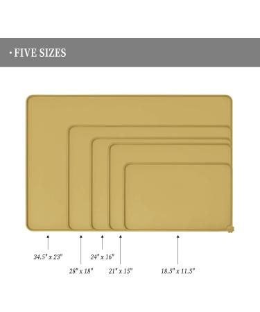 Reopet Waterproof Silicone Feed Mats for Dogs & Cats - Elevated Edges 71x45 cm Khaki - Shop Now! - Buy Online on GoSupps.com