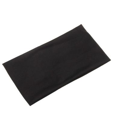 Women's Black Wide Headband - Fashionable Sweatband for Running, Yoga, and Workouts - Buy Online on GoSupps.com