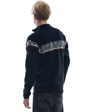 Dale of Norway Moritz Men's Sweater - Merino Wool, Regular Fit Men's Pullover in Dark Charcoal Raspberry Black - Buy Online on GoSupps.com