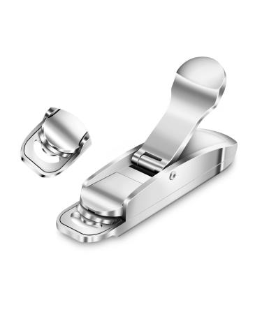 Nail Clipper for Acrylic Nails Portable Stainless Steel Nail Tip Cutter for Artificial False Nails Art Nail Extension Clipper Trimmer Manicure Salon Home DIY Tool