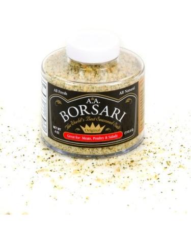 Borsari Seasoned Salt Combo - Original & Cracked Pepper Seasonings - Gourmet Sea Salt Blends - Gluten Free - Set of 2 Shaker Bottles 3-4 oz - Buy Online on GoSupps.com