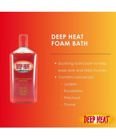 Mentholatum Deep Heat Foam Bath 350ml - Soothing Muscle Relief | Pack of 1 - Buy Online on GoSupps.com