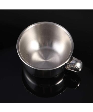 FARUTA Men's Stainless Steel Shaving Soap Bowl & Mug Premium Shaving Cup with Handle for Ultimate Grooming - Buy Online on GoSupps.com