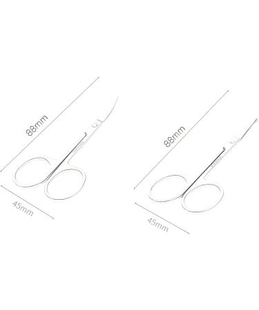 3pcs Small Eyebrow & Nose Hair Scissor Set for Facial Hair Grooming - Unisex Grooming Scissors for Beard, Moustache, Eyelash and Nail Trimming - Buy Online on GoSupps.com