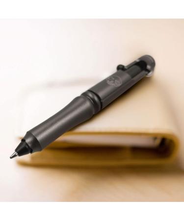 Cool Hand 4.9'' Bolt Action Pen | EDC Pocket Signature Pen | Black/Gray/Bronze Aluminum | Tactical Ballpoint Ink | Refillable | US Flag/Eagle/Skull Logo - Buy Online on GoSupps.com