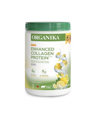Organika Enhanced Collagen Protein Powder- Lemon - For Healthy Hair Skin Nails Joints - Hydrolyzed For Better Absorption Grass-Fed Non-GMO - 252g Lemon 252 g (Pack of 1)