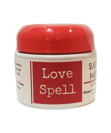 SloppySoap Love Spell Sugar Scrub Face and Body Exfoliating Treatment Natural Sugar Formula 6 oz
