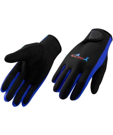Diving Gloves Neoprene for Men and Women - Blue Large | Watersports, Boating, Surfing, Snorkeling, Kayaking - Scuba Diving Suit Gloves for Warmth - Buy Online on GoSupps.com
