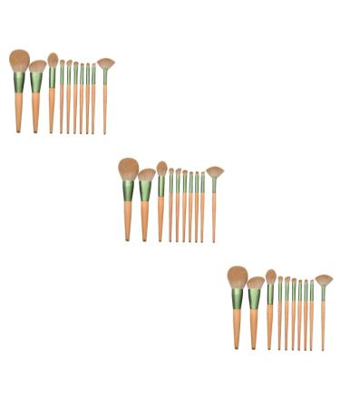 FRCOLOR 30 Piece Makeup Brush Set Powder Brush for Face Eyeshadow Blush Foundation Brush Makeup Brush Set with Wooden Handle Portable Makeup Brush Wood Colour Painting Synthetic Fibre