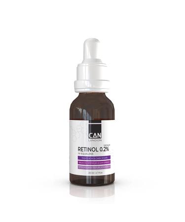 ican London Retinol 0.2% Serum Reducing Wrinkles Lines & Ageing on Face & Eyes 30ml