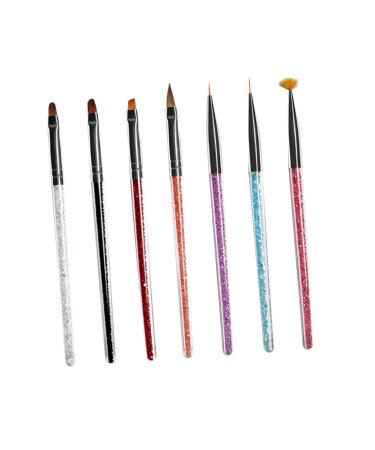Beavorty 1 Set nail liner brush glitter manicure pens nails brush round flat nail brush powder nail brush sable acrylic nail brush drill nail art pen draw flowers Manicure tools