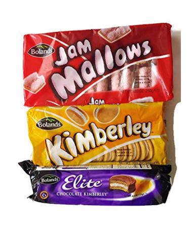 Sweet Things Bolands Irish Kimberley Biscuits Purple Jam Kimberley Chocolate (Pack of 3)