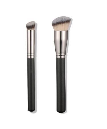 Makeup Brushes ELESDA Foundation Brush Angled Concealer Brush for Liquid Makeup Concealer Brush Under Eye Contour Brush Perfect for Blending Liquid Buffing Cream Mineral Makeup