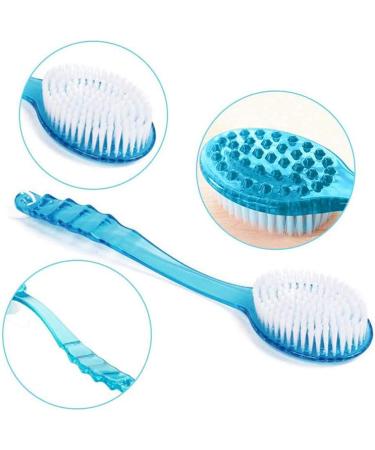 Bath Brush Back Brush for Showering | Soft Bristle Skin Massage Body Brush for Women & Men - Blue - Buy Online on GoSupps.com