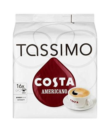 Tassimo Costa Americano Lot de 16 dosettes de caf 144 g