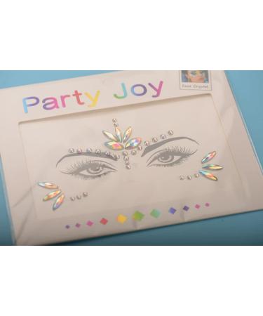 Halloween Mermaid Crystal Face Stickers - 4 Sets Rhinestone Festival Jewels for Women and Kids - Cosplay Fairy Costume Accessories - Buy Online on GoSupps.com