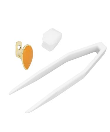 Verdant Touch Removable Mouth Teeth Hip Hop Teeth Single Removable Mouth Teeth Halloween Dentures Cosplay Party Accessories Orange