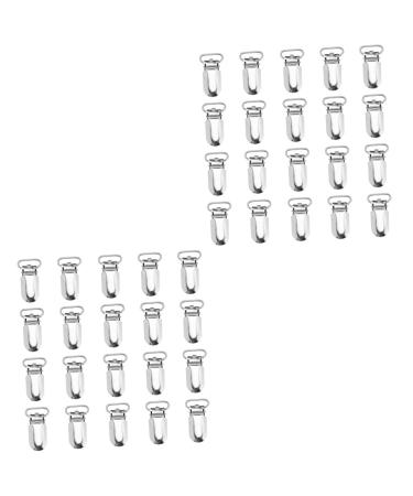 Shineofi 100 pcs strap clip clip braces clips for pacifier metal clamps Casching holder clip Casther holder Clips clips pacifier clips made of metal belt white metal clip