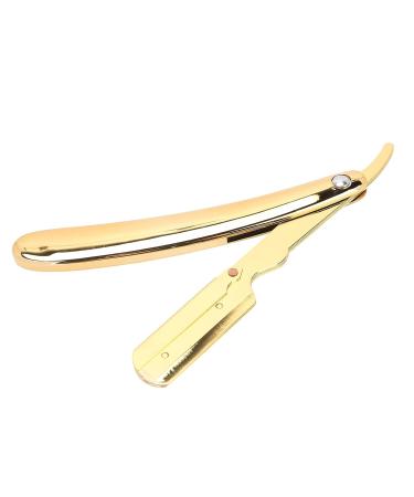 Premium Gold Stainless Steel Men's Hand Razor for Barbers & Home Use - No Blade Included - Buy Online on GoSupps.com