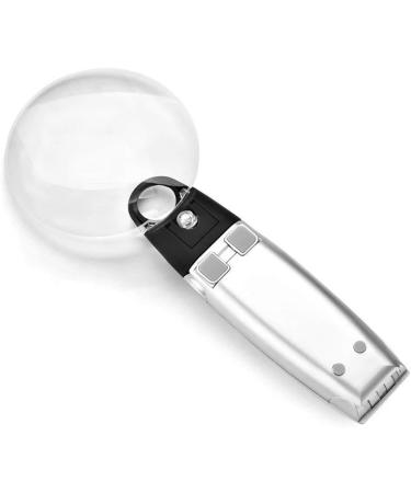 Glass with Light Handheld Illuminated Magnifier 5X No Frame HD Lens for Old Man Reading Inspection Soldering Needlework Repair Hobby Crafts Good Times - Buy Online on GoSupps.com