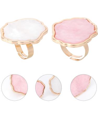 SEWACC Lot de 2 Palettes de Couleurs pour Ongles de Coquillage Motif Marbre Blanc et Rose Palettes de Bagues pour Nail Art L g res et Faciles Nettoyer Outil Cr atif pour Manucure - Buy Online on GoSupps.com