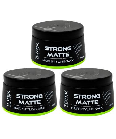 Totex Stark Matt Hair Styling Wax 150 ml I S per Matte Effect I For a matt i natural hair look i maximum control i for professionals (3 -pack) apple 150 ml (3 Pack)