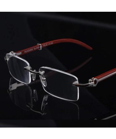Buy CAOXN Fashionable Rimless Reading Glasses for Men & Women - High-End Handmade +1.00 Strength | Stylish & Comfortable - Buy Online on GoSupps.com