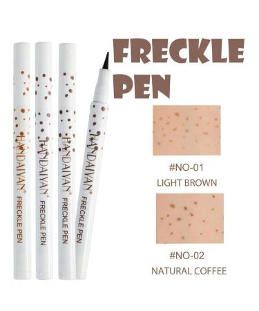 Hfpengzan Freckle Pen 2 Colors - Natural Lifelike Freckle Makeup Pen for Effortless Sunkissed Look - Waterproof & Long-lasting - Buy Online on GoSupps.com