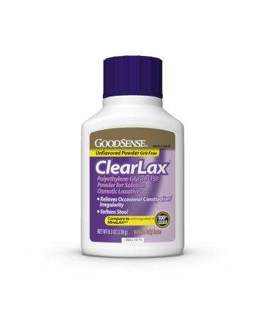 GoodSense ClearLax Polyethylene Glycol 3350 Powder for Solution Osmotic Laxative 8.3 Ounce