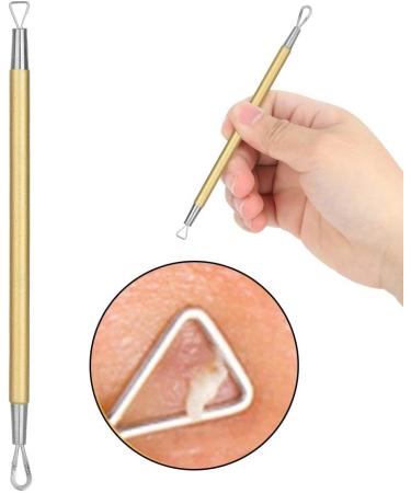Verdant Touch Face Cleaning Tool Blackhead Extractor Steel Triangle Pimple Removal Tool for Face Comedone Remover and Acne Pressing Ring Gold - Buy Online on GoSupps.com