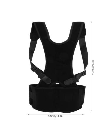 Posture Corrector - Neoprene Adult Magnetic Back Shoulder Belt for Kyphosis & Lumbar Support | Strength Training Aid - Buy Online on GoSupps.com
