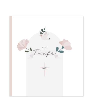 HIMMEL.HERZ.PAPIER Guest book baptism girl - baptism book girl - photo album baptism - baptism album - baptism gifts for girls (rose)