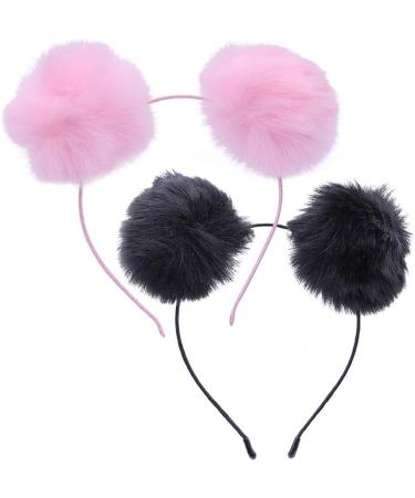Frcolor Fuzzy Ball Cat Ear Headband - 3pcs Christmas Hairband Accessories for Kids | Cute & Colorful Gift - Buy Online on GoSupps.com