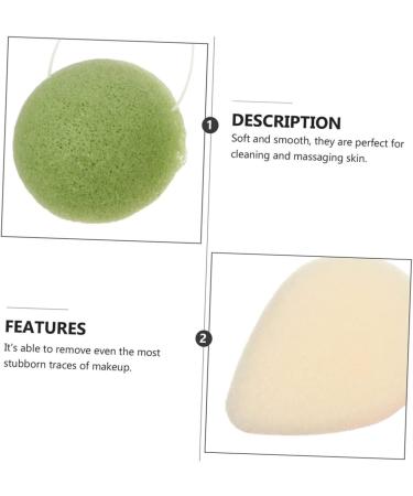 Beaupretty 4pcs Konjac Sponge Set - Exfoliating Face & Body Cleansing Sponges for Makeup & Skincare | Natural Heart-Shaped Beauty Tools - Buy Online on GoSupps.com