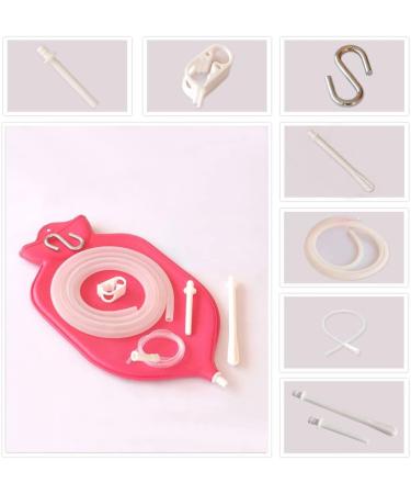 HealthAndYoga NaturoFlo Enema Bag Kit - 2 Quart Open Fountain Top | Silicone Tubing Sterile Enema Sheet Privacy Storage Bag - Complete 6 Piece Set for Health & Wellness - Buy Online on GoSupps.com