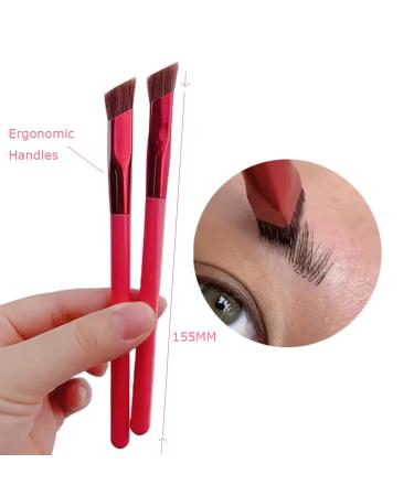 2023 Professional 3D Eyebrow Brush Set - Square Stereoscopic Concealer Makeup Brush for Hairline - 1 Set - Buy Online on GoSupps.com