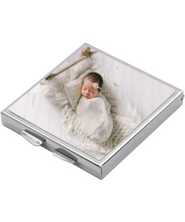 Personalized Ocadeau Square Pocket Mirror - Custom Photo Printing | Silver Steel Compact Mirror - Buy Online on GoSupps.com