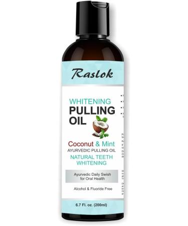 Raslok Coconut Oil Pulling Fresh Breath and Whitening Mouthwash | Healthy Teeth & Gums Alcohol Free 6.7 fl. oz. (200ml) - Buy Online on GoSupps.com