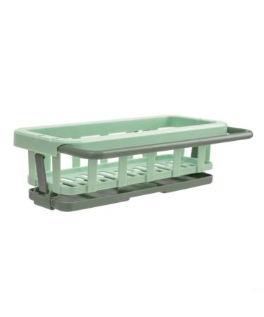 25 x 12 x 7.5 cm Sponge Holder Kitchen Organiser Dish Drainer Soap Rack Soap Dish Dish Towel Holder Dispenser Green (Green)