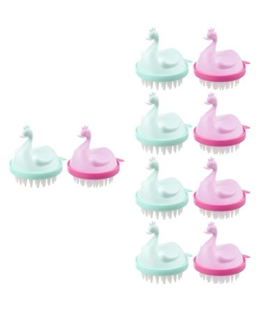 CLISPEED 10pcs Massage Shampoo Comb Shampoo Massage Brush Scalp Hair Detangler for Care
