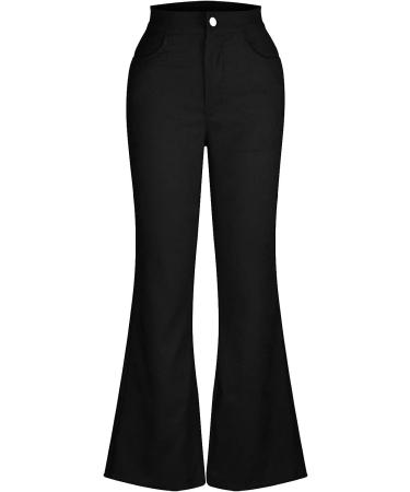 Corduroy Flared Pants for Women High Waist Bell Bottom Trousers Vintage Y2k Wide Leg Streetwear - X-Large - Buy Online on GoSupps.com