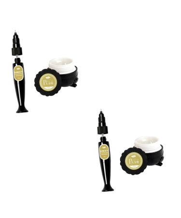 minkissy 2 Sets Filling Glue Pen Nail Glue Gel Nail Art Glue Disposable Second Generation