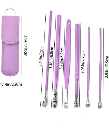 6-Piece Ear Pick Earwax Removal Kit with Leather Storage Case - Ear Cleaning and Care Tool Set - Buy Online on GoSupps.com