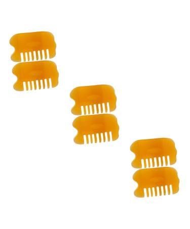 Magiclulu 6 pieces Kamm scratching massager hole cards for the lessons healthy massage tools scrape lingerie meter metal accessories for crutches for bodies multitools scratch board jade beeswax 9.5x5.8x1cmx3pcs orangex3stk